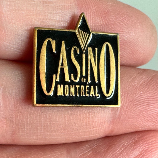 Vintage Casino de Montreal Pin – Black & Gold Canada Gaming Badge