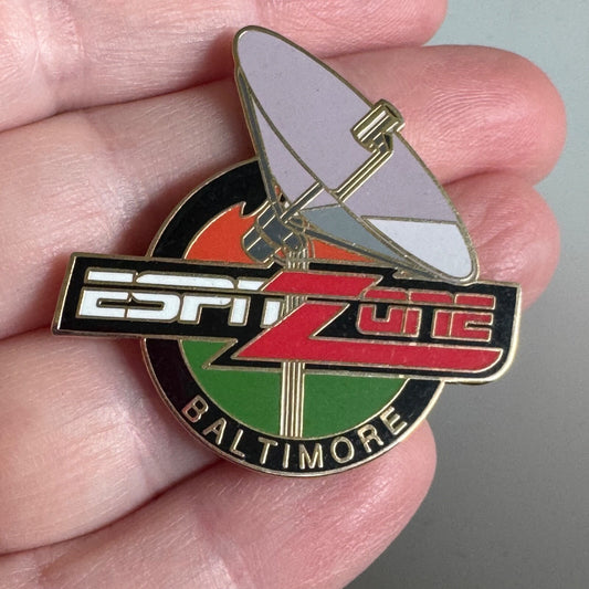 Vintage ESPN Zone Baltimore Lapel Pin Maryland ESPNZone Satellite Dish