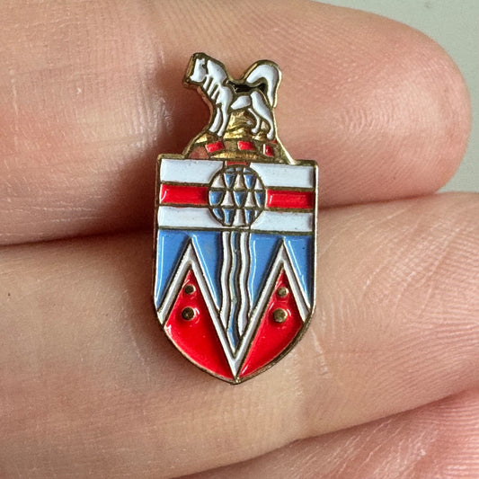 Vtg Yukon Coat of Arms Heraldic Shield Coat of Arms Enamel Pin Canada