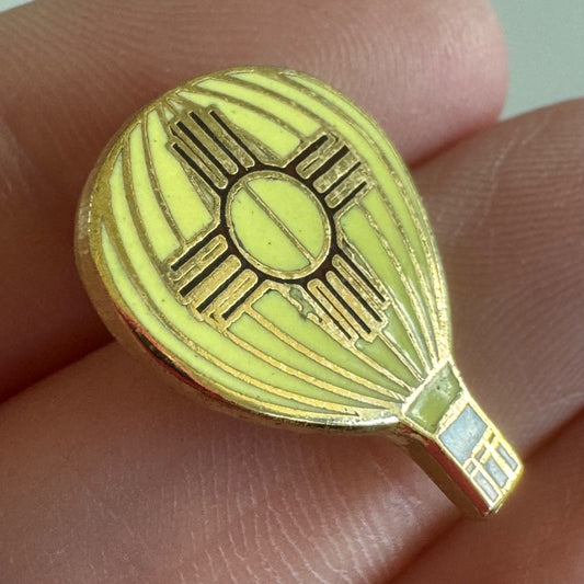 New Mexico Yellow Zia Sun Symbol Balloon Enamel Pin
