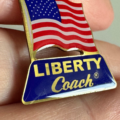 Vintage Liberty Coach USA Flag Pin – RV Motorcoach American Lapel Pin