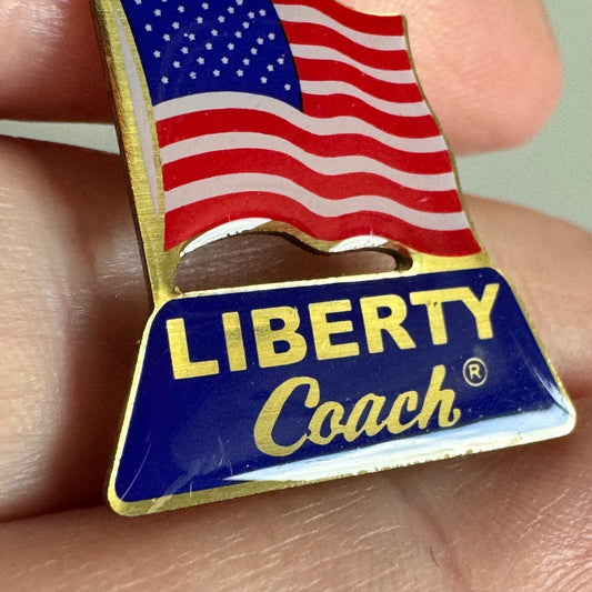 Vintage Liberty Coach USA Flag Pin – RV Motorcoach American Lapel Pin