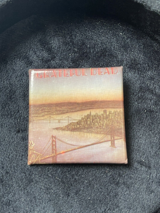 Vintage 80s Grateful Dead - Dead Set - Pin / Button 1.5" Square Rock Pinback