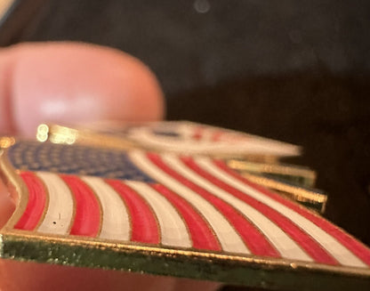Gold Tone Combined Federal Campaign CFC Eagle Flag Logo Lapel Pin