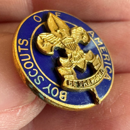 Vintage Boy Scouts Layman Scout Leader Pin BSA “Be Prepared” Scout Emblem Pin