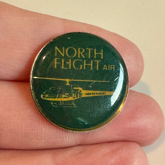 Vintage North Flight Air Helicopter Lapel Pin Michigan EMS Aero