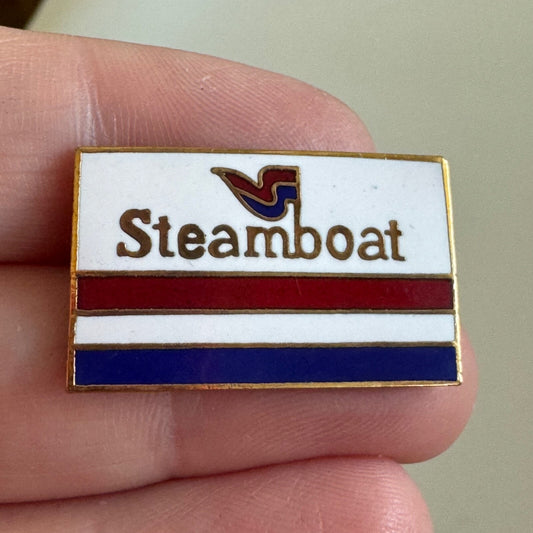 Vintage Steamboat Colorado Ski Skiing Resort Enamel Lapel Pin