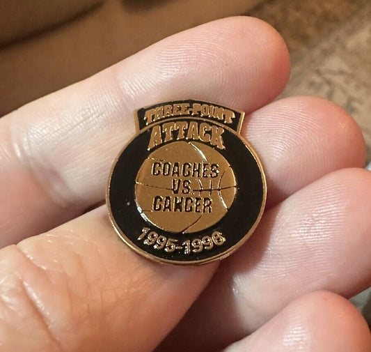 Vtg 1995-96 Coaches vs Cancer Basketball Three Point Attack Pin Vitale Valvano