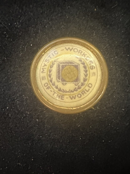 Antique Mystic Workers of the World Fraternal Benefit Society Member Pin Button