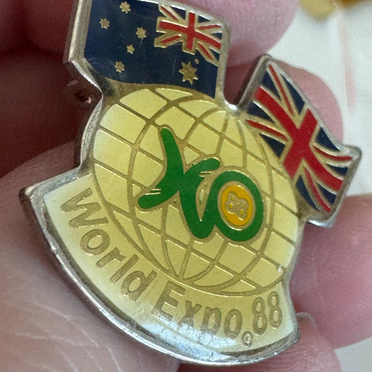 Vintage 1988 World Expo Lapel Pin Australia UK Lapel Pin