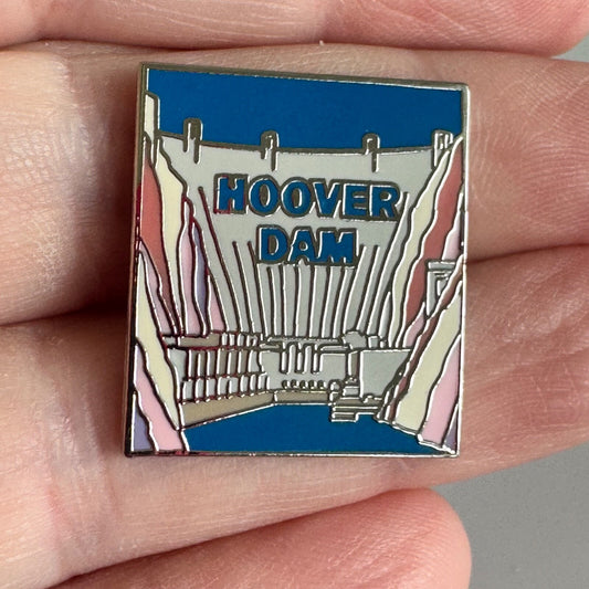 Vintage Hoover Dam Souvenir Pin – Landmark Engineering Design