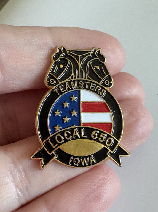International Brotherhood of Teamsters Local 650 Iowa Lapel Pin Pinback