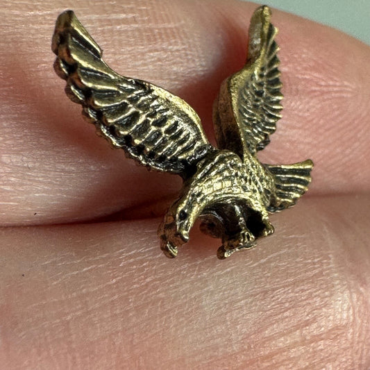 Bronze Eagle Pin Tie Tack – Small Detailed American Symbol Eagle Badge