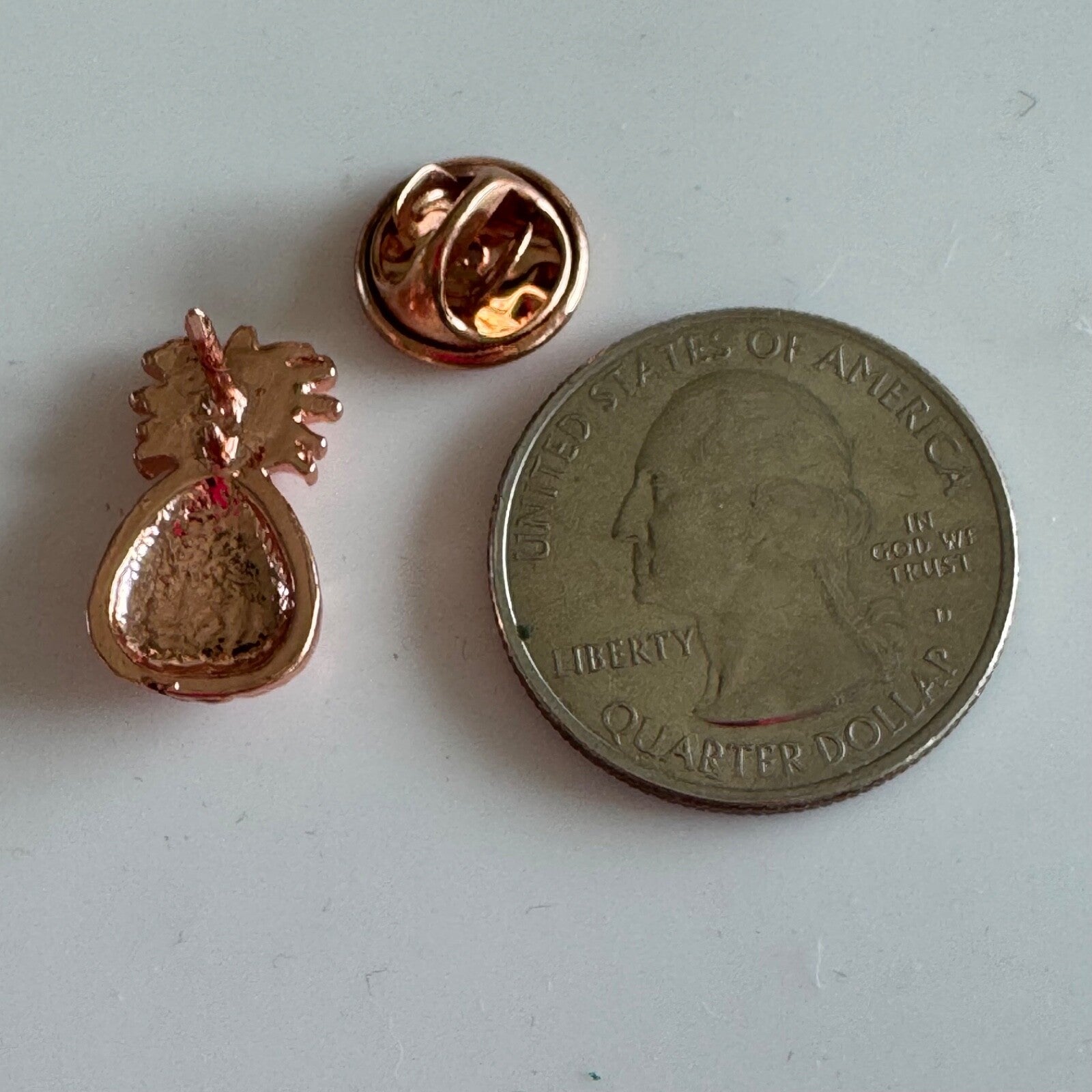 Rose Gold Pineapple Pin – Tropical Fruit Brooch Island Style Jewelry