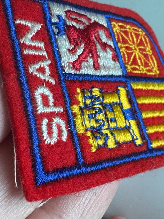 Spain Crest Embroidered Patch – Vintage European Travel Souvenir