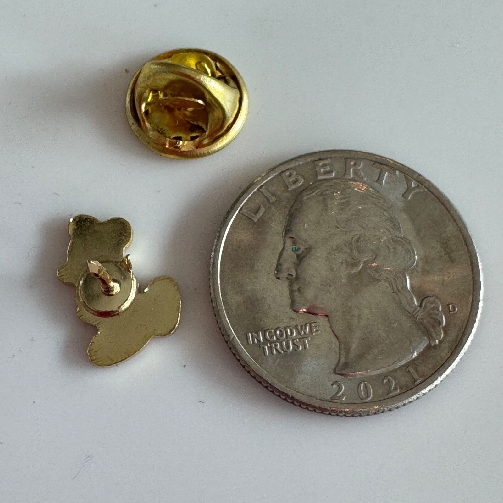 Vintage Tiny Mickey Mouse Lapel Pin Tie Tack Gold Tone