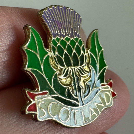 Vintage Scotland Thistle Lapel Pin Souvenir Tourist