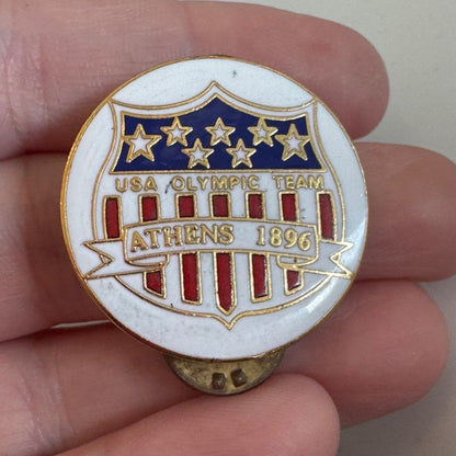 Vintage USA Olympic Athens 1896 Lapel Pin Enamel