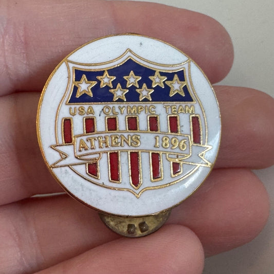 Vintage USA Olympic Athens 1896 Lapel Pin Enamel