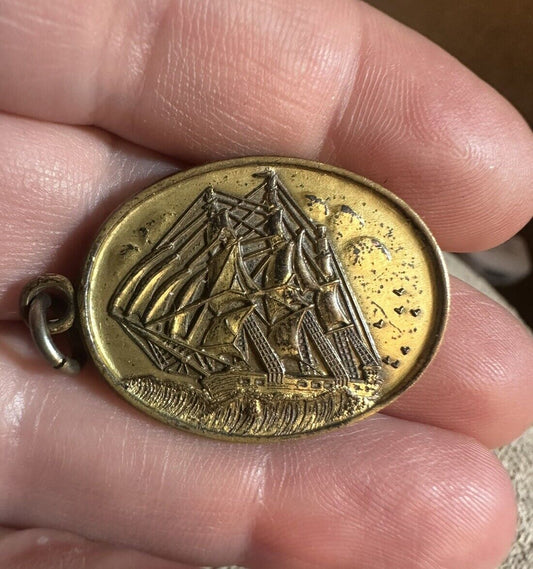 ‌Vintage USF Constellation Ship Maryland MD Charm Pendant U.S.F.