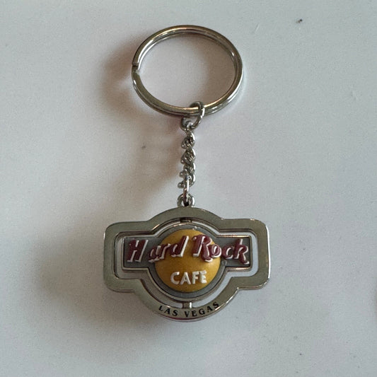 Hard Rock Café Las Vegas Spinning Logo Keychain – Classic Logo Metal Souvenir