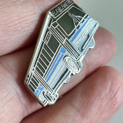Vtg Flexible Metro Transit Bus Enamel Lapel Pin New Jersey Transit ? NJ