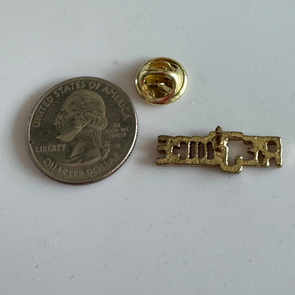 "Rejoice" Word Pin – Inspirational Gold-Tone Message