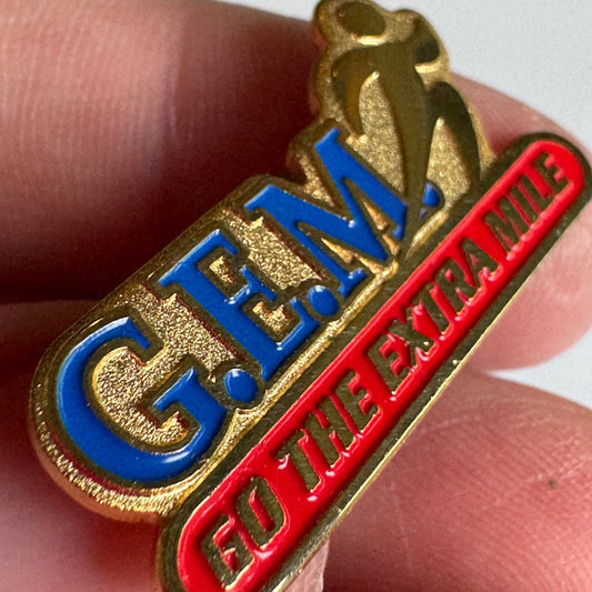 Vintage G.E.M. Go the Extra Mile Lapel Pin 