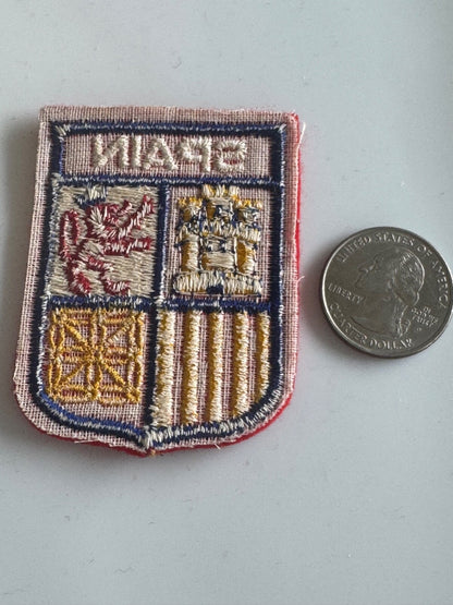 Spain Crest Embroidered Patch – Vintage European Travel Souvenir