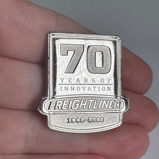 Freightliner 70 Years of Innovation 1942-2012 Lapel Pin Silver Tone