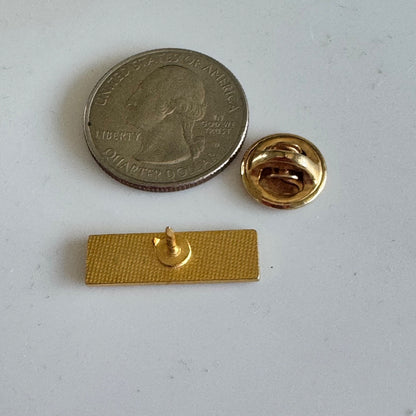 Vintage Volvo Gold Tone Logo Enamel Automotive Lapel Pin Tie Tack
