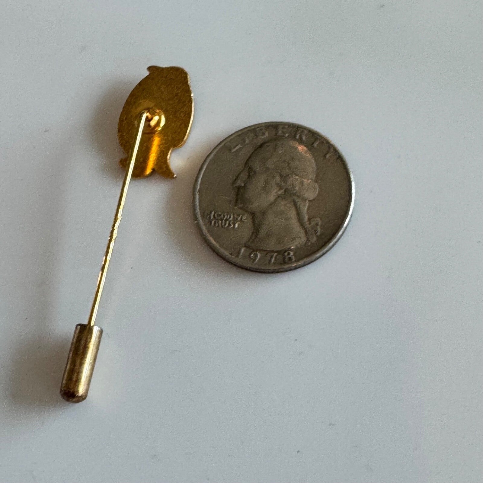 Vintage Enamel Penguin Lapel Pin – Gold Tone Black & White Minimalist Design