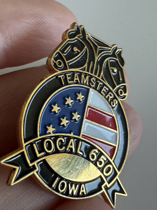 International Brotherhood of Teamsters Local 650 Iowa Lapel Pin Pinback