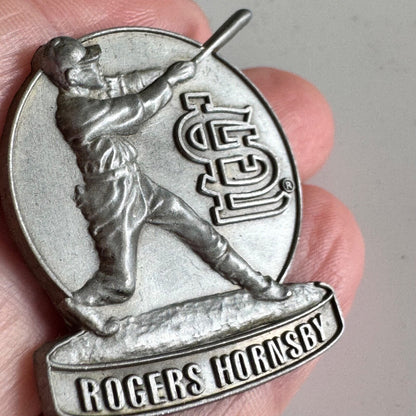 Vintage Rogers Hornsby St. Louis Cardinals Pin – Pewter MLB Statue Legend Badge