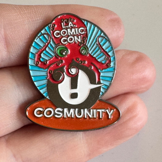 2017 LA Comic Con Cosmunity Octopus Pin – Colorful Con Swag