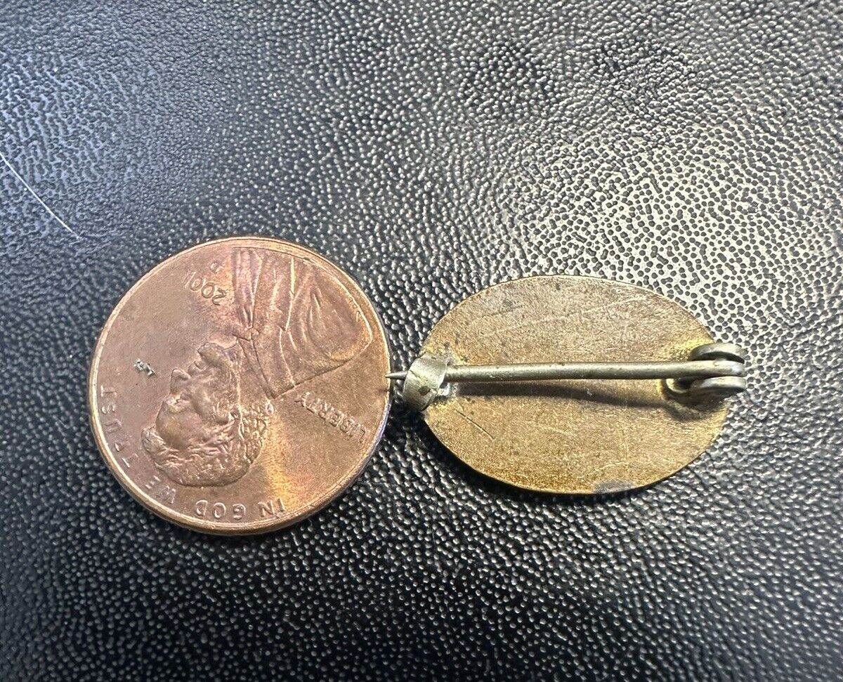 Antique ART NOUVEAU Calla Lily Leaf Brooch Pin Tiny Oval