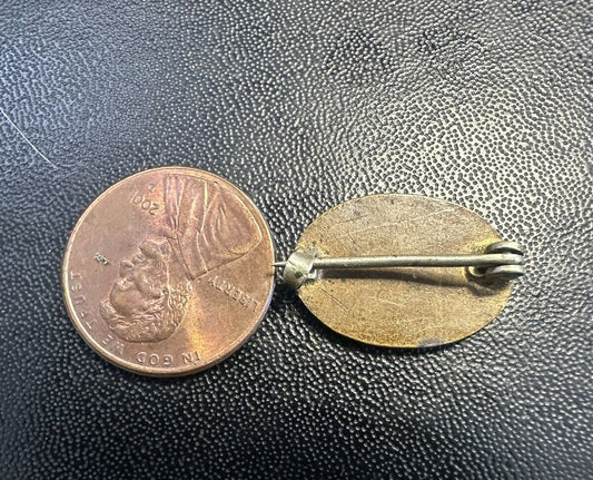 Antique ART NOUVEAU Calla Lily Leaf Brooch Pin Tiny Oval