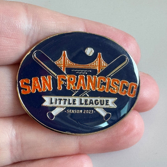 San Francisco Little League 2023 Pin – Baseball Golden Gate Bridge