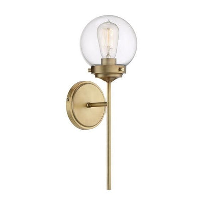 Wall Sconce in Natural Brass Savoy House M90025NB Tuxedo Park