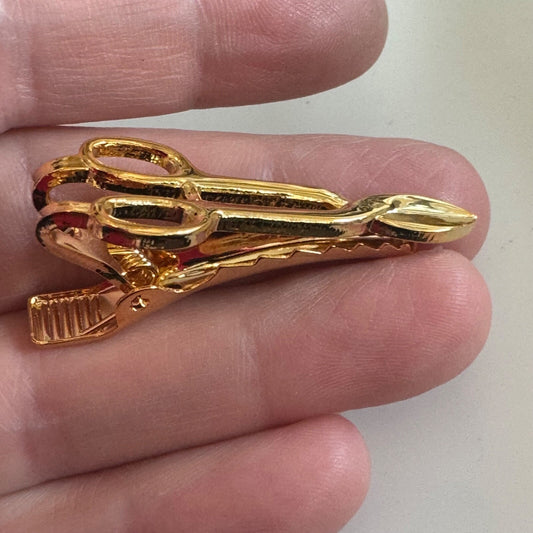 Sheet Metal Workers International Gold Tone Tin Snips Tie Clip Tack SMWIA Union