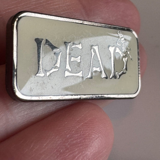 Grateful Dead Dancing Skeleton Bones DEAD Lapel Pin