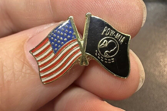 American Flag Pow Mia Pin Vintage Prisoners of War Missing in Action