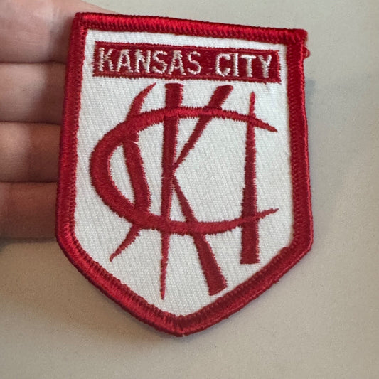 Vintage Kansas City Ski Club Red White Embroidered Patch
