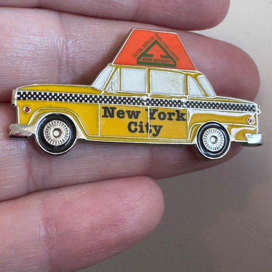 Vintage New York City Taxi Cab SSEU Local 371 Union Lapel Pin Social Services