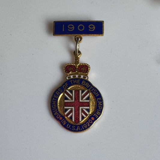 Vintage Daughters of the British Empire 1909 1920 Lapel Pin