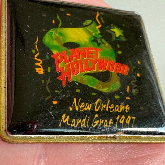 Vintage 1997 Planet Hollywood New Orleans Mardi Gras Lapel Pin
