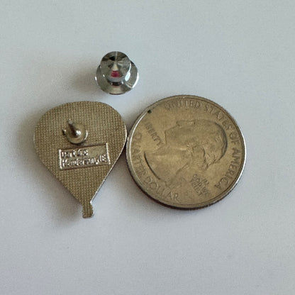 Nebraska Hot Air Balloon Enamel Pin – State Souvenir with Sun
