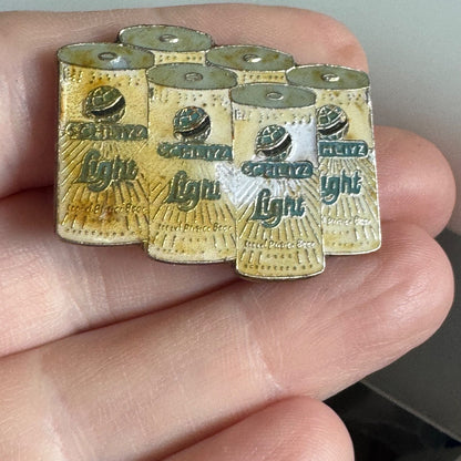 Vintage Schlitz Light Beer 6-Pack Pin – Vintage Breweriana Enamel Collectible