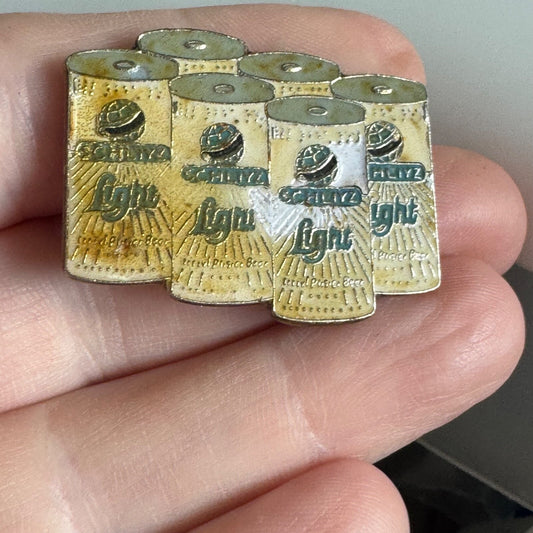 Vintage Schlitz Light Beer 6-Pack Pin – Vintage Breweriana Enamel Collectible