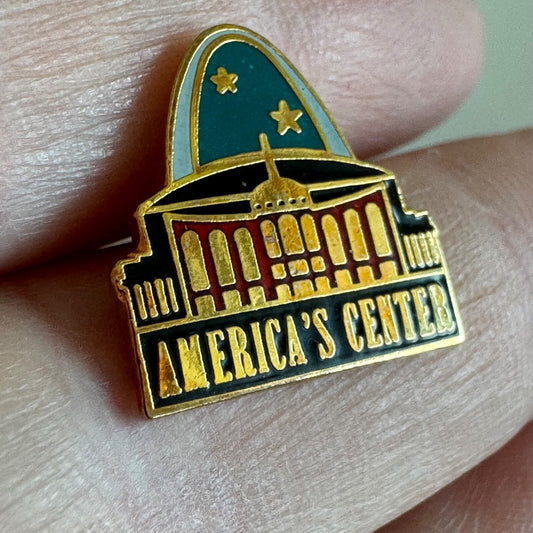 Vintage St Louis America's Center Lapel Pin Gateway Arch City Hall